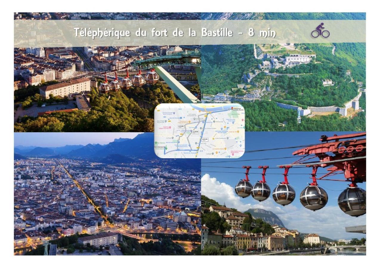 Le 62 - Spacieux T2 Avec Jardin, Parking & Tramway Grenoble Eksteriør bilde