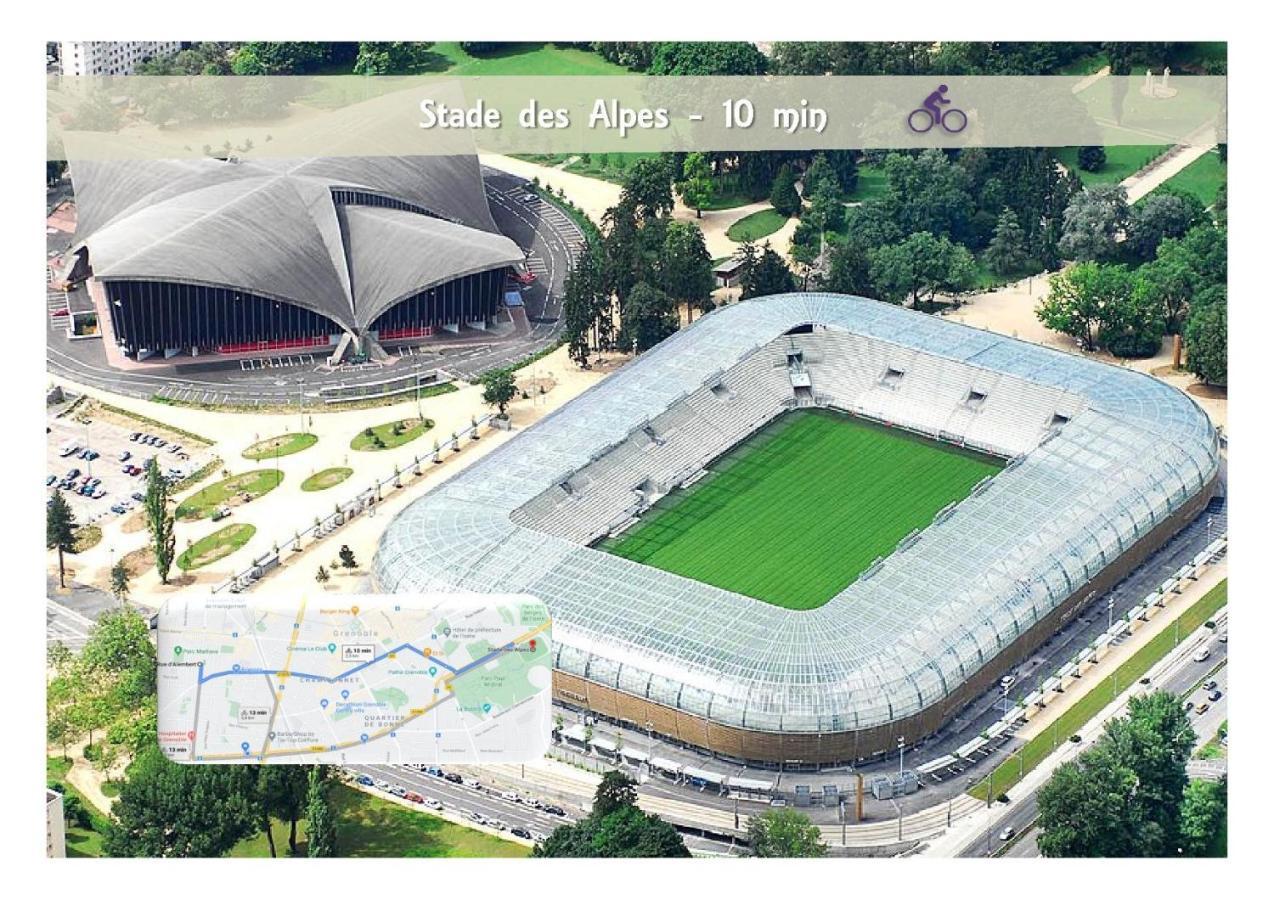 Le 62 - Spacieux T2 Avec Jardin, Parking & Tramway Grenoble Eksteriør bilde